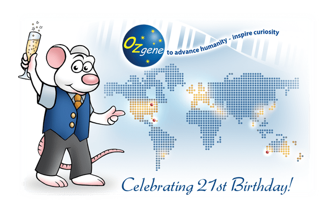 Ozgene's 21st birthday mouse